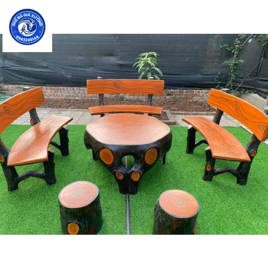 Ghế đá giả gỗ ngoài trời tại Bình Dương